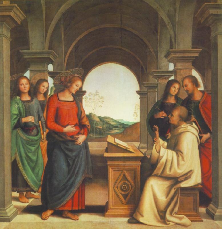 PERUGINO, Pietro The Vision of St. Bernard af